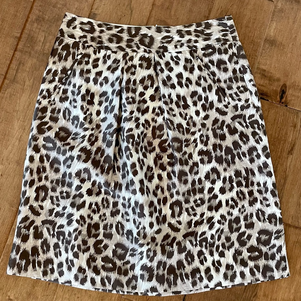 Banana Republic Silk Animal Print Skirt